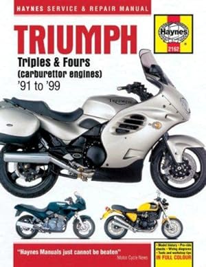 Bild des Verkufers fr Triumph Triples and Fours (1991-99) Service and Repair Manual: Carburettor Engines (Haynes Service and Repair Manuals) zum Verkauf von WeBuyBooks