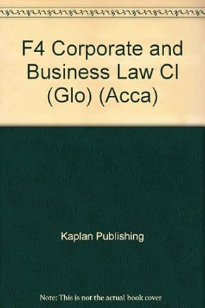 Imagen del vendedor de F4 Corporate and Business Law CL (GLO): Exam Kit a la venta por WeBuyBooks