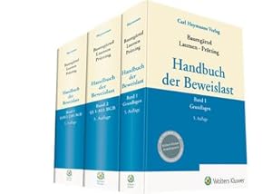 Seller image for Handbuch der Beweislast. Band 01 - 03. 3 Bnde for sale by Rheinberg-Buch Andreas Meier eK