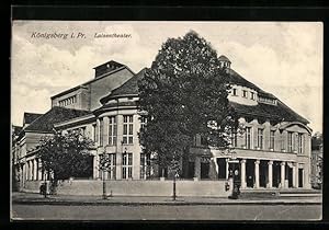 Ansichtskarte Königsberg, Luisentheater, Strassenansicht