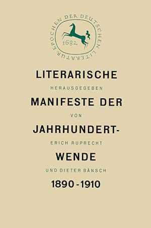 Imagen del vendedor de Literarische Manifeste der Jahrhundertwende 1890-1910 a la venta por moluna