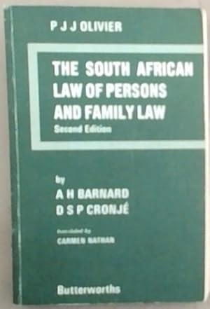 Bild des Verkufers fr The South African law of persons and family law (Second Edition) zum Verkauf von Chapter 1