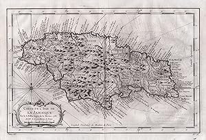 "Carte de l'Isle de la Jamaique" - Jamaica Jamaika Kingston Caribbean Karibik map Karte