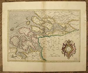 Carte geographique ZELANDE ZEELAND Pays Bas par MERCATOR HONDIUS antique old map