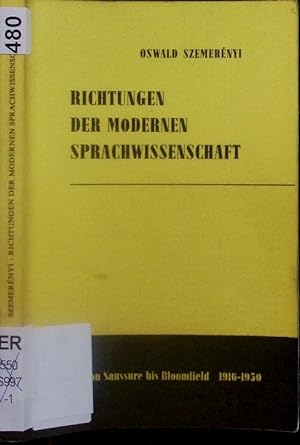 Immagine del venditore per Richtungen der Modernen Sprachwissenschaft. venduto da Antiquariat Bookfarm