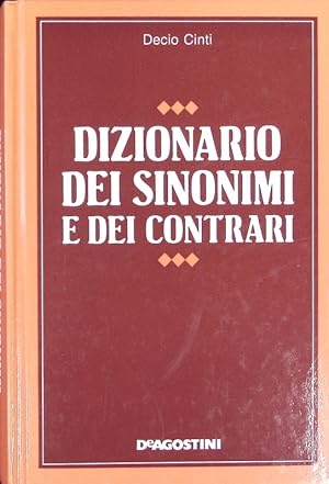 Bild des Verkufers fr Dizionario dei Sinonimi e dei Contrari. zum Verkauf von Antiquariat Bookfarm