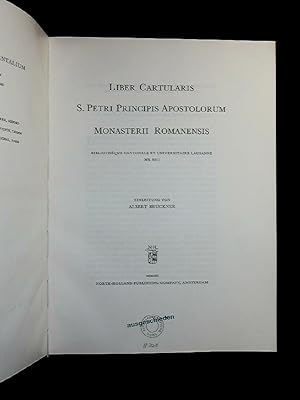 Seller image for Liber Cartularis S. Petri Principis Apostolorum Monasterii Romanensis. Bibliothque Cantonale et Universitaire Lausanne Ms. 5011. (= Umbrae Codicum Occidentalium VI). for sale by Antiquariat Bookfarm