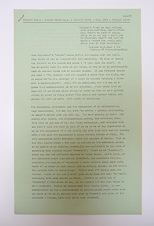JARGON PAPER No.1. (Sigma Portfolio 23 (December 1964))