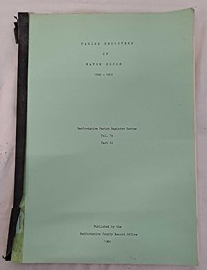 Parish Registers of Eaton Socon 1566 - 1812. Bedfordshire Parish Register Series Vol. 74 Part II