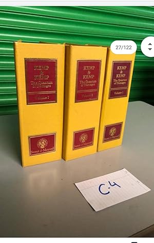 Seller image for KEMP & KEMP The Quantum of Damages looseleaf Full set of 3 volumes for sale by UK LAW BOOK SELLERS LTD