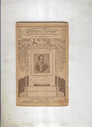 Imagen del vendedor de Lectura Popular Biblioteca D,autors catalans numero 192: Estudis de historia a la venta por El Boletin