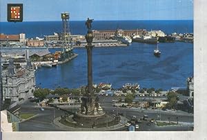 Bild des Verkufers fr Postal 016238: Monumento a Colon y Puerto de Barcelona zum Verkauf von EL BOLETIN