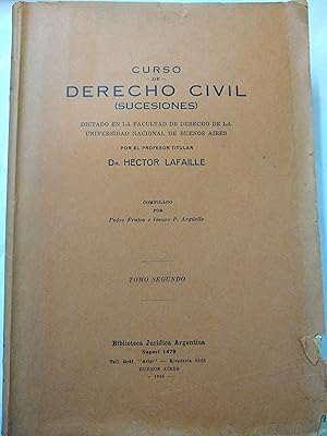 Seller image for Curso de derecho civil (sucesiones) for sale by Libros nicos