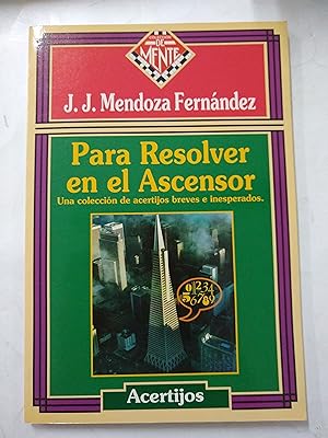 Seller image for Para resolver en el ascensor for sale by Libros nicos