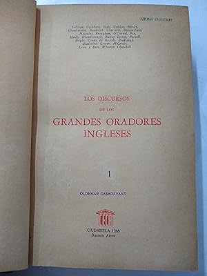 Imagen del vendedor de Grandes oradores ingleses a la venta por Libros nicos