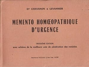 Mémento homeopathique d'urgence