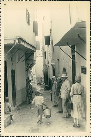 Maroc, Tanger, Une rue, ca.1950, Vintage silver print