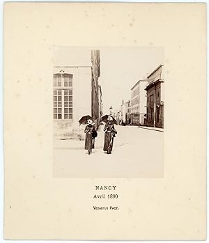 France, Nancy, en ville, avril 1890