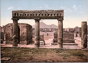 Italia, Pompéi. Il Foro visto da Sud-est col Vesuvio