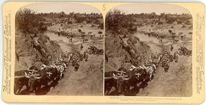 Stereo, South Africa, Lord Roberts' advance on Pretoria, transports crossing the Zand river