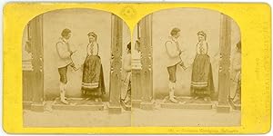 Stéréo, exposition universelle de 1867, costumes Norvégiens, Dalicartie