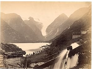 Norway, Nordfjord, Melkevoldsbræ fra Olden Vand, Axel Lindahl