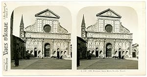 Seller image for Stereo, Italie, Florence, Santa Maria Novella, faade for sale by photovintagefrance