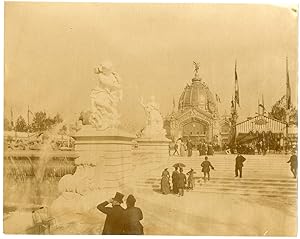 Paris, exposition universelle, parc et fontaine