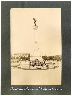 France, Bordeaux, monument des Girondins