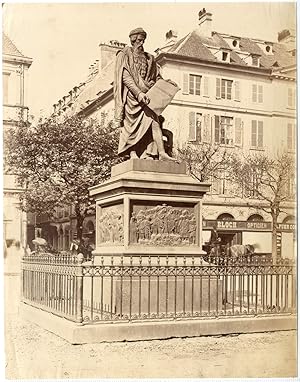 France, Strasbourg, statue de Gutenberg