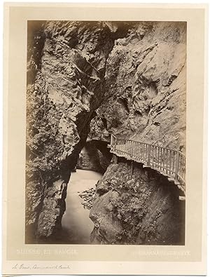 F.Charnaux, Suisse, le Trient, passage avant la cascade