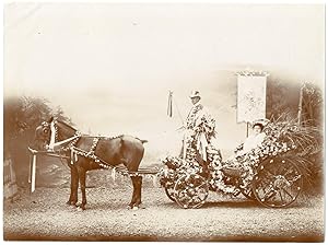 France, Luchon, attelage, calèche en fleurs, Mme Pellet, 1902