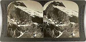 Keystone, Stéréo, New Zealand, mount Elliott and Jervois glacier from McKinnon s pass