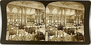 White, Stéréo, USA, Fla, St-Augustine, the dining hall of the Ponce of Leon