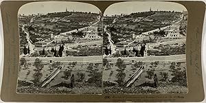 Stéréo, garden of Gethsemane and Russian church on Mt Olives