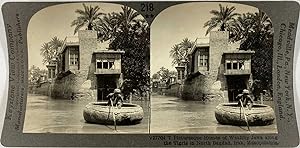 Keystone, Stéréo, Mesopotamia, homes of wealthy Jews along Tigris in North Baghdad