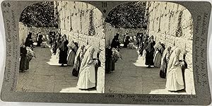 Keystone, Stéréo, Palestine, Jerusalem, Jew s wailing place, Solomon s temple