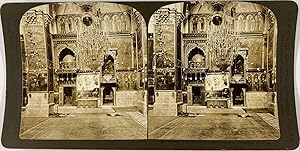 White, Stéréo, Palestine, Jerusalem, interior of the Armenian church