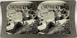 Keystone, Stéréo, Iraq, palace of Nebuchadnezzar and ruins of once mighty Babylon