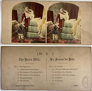 Série, La Femme du héros: le départ, Vintage albumen print, ca.1880, stéréo