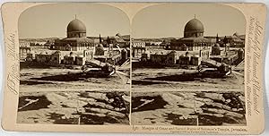 Underwood, Stéréo, Jerusalem, mosque of Omar and sacred ruins of Solomon s temple