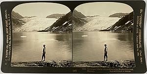 White, Stéréo, Norway, Hardanger glacier descending to the Rembesdalsyand