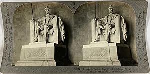 Keystone, Stéréo, Washington, Abraham Lincoln, the great statue Lincoln Memorial