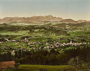 P.Z Photochrom Zurich, Suisse, Appenzell. Teufen, Generalansicht