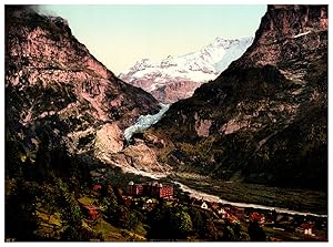 Suisse, Grindelwald, Unterer Gletscher u. Viescherhörner, W.K