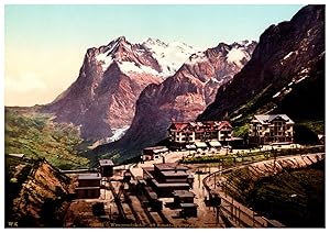 Suisse, Wengernalpbahn, Kl. Scheidegg u. Wetterhorn, W.K