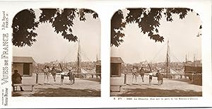 France, Les Sables-d'Olonne, La Chaume, vue sur le Port, Vintage print, ca.1910, Stéréo