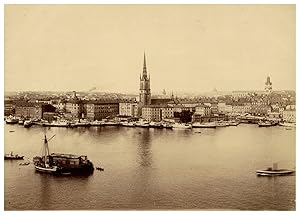 Sverige, Stockholm, Riddarholmen från Söder, Photo. Lindahls