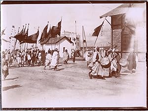 Maghreb, Procession, Vintage citrate print, ca.1910