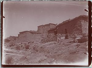 Maghreb, Remparts d'une ville, à identifier, Vintage citrate print, ca.1900